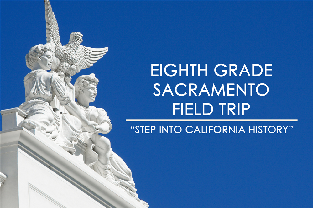 Close up photo of statue on State Capitol Building - 8th Grade Field Trip Click Below for Article